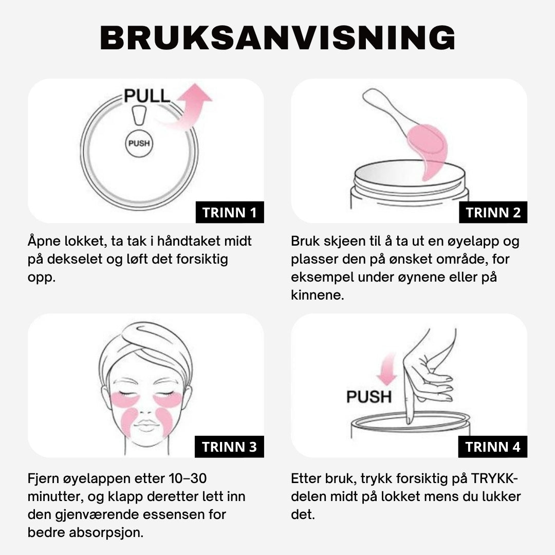 Lunaria™ Peptid Kollagen Hydrogel Øyepatcher