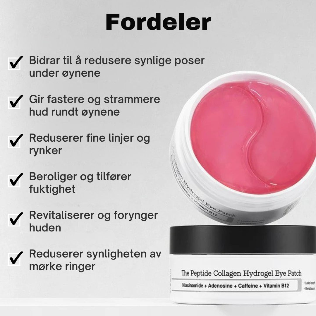Lunaria™ Peptid Kollagen Hydrogel Øyepatcher