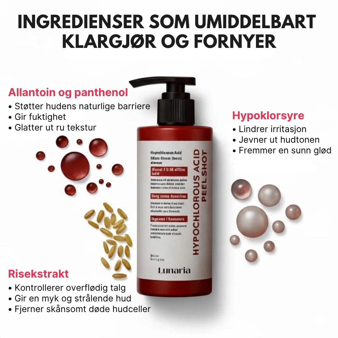 Lunaria Hypoklorsyre Rispeelingshot Duo for Ansikt og Kropp