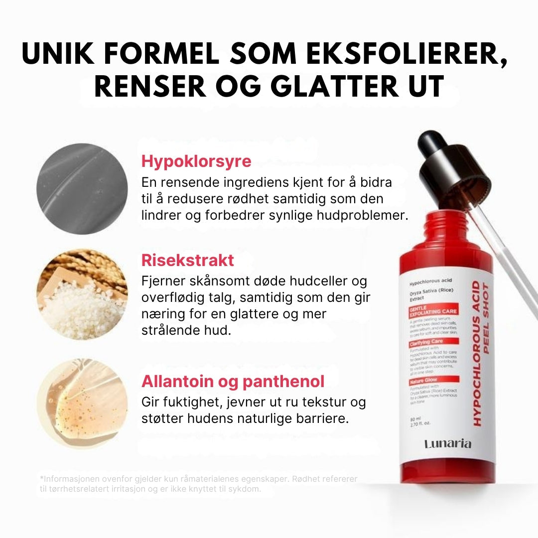 Lunaria Hypoklorsyre Rispeelingshot Duo for Ansikt og Kropp